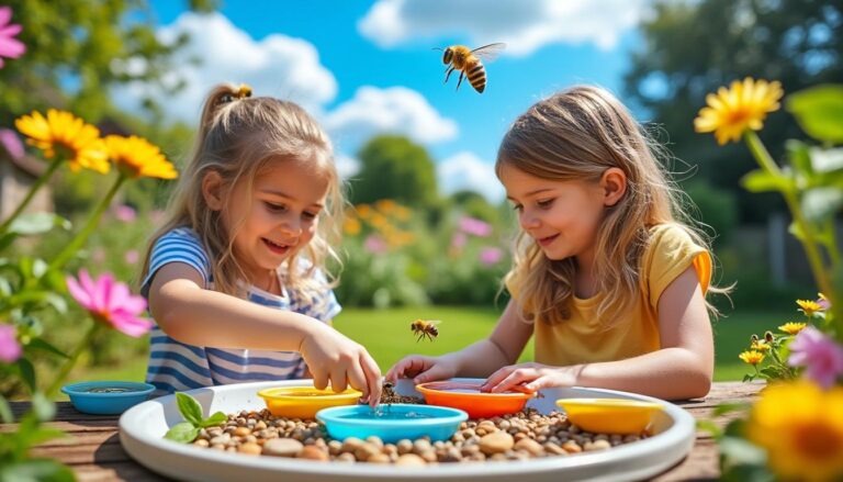 découvrez comment créer une station d'eau écologique pour abeilles, essentielle pour aider ces pollinisateurs à surmonter la chaleur de l'été. une activité ludique et éducative à réaliser avec les enfants pour sensibiliser à la protection des abeilles et à l'importance de la biodiversité.