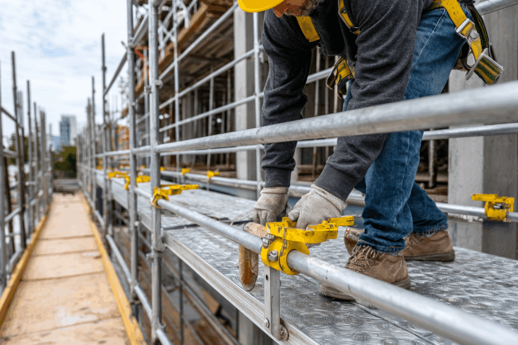 Échafaudage professionnel roulant : un outil indispensable pour les chantiers du BTP