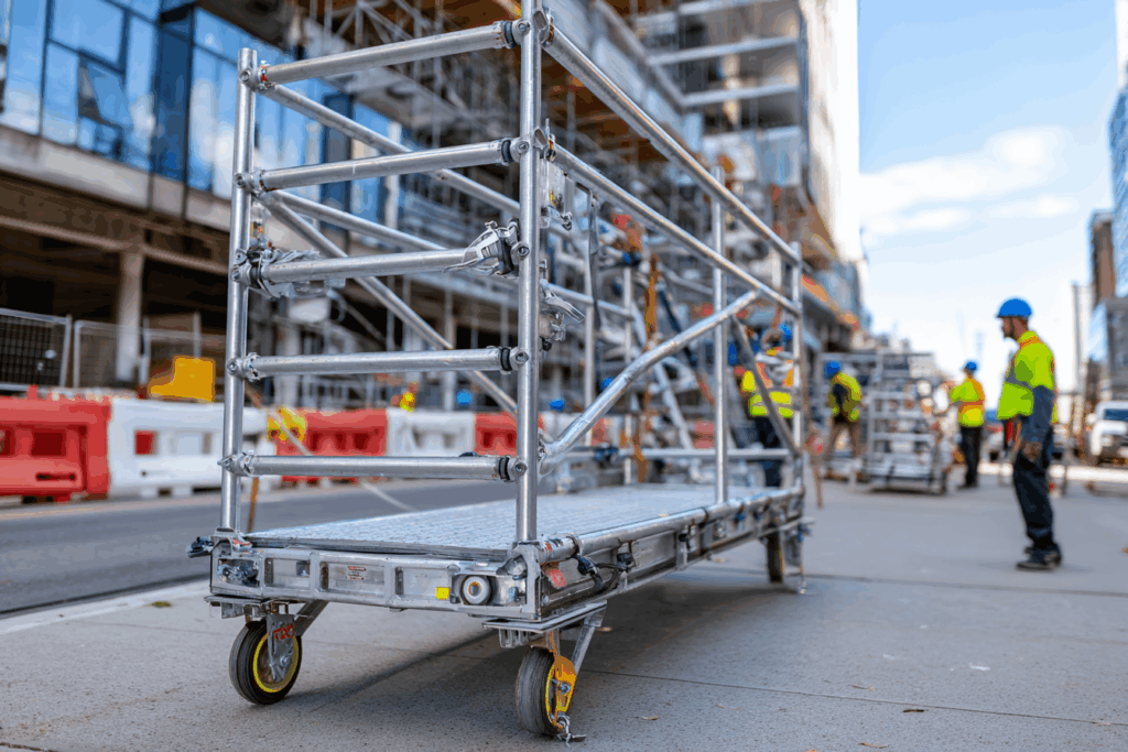 Échafaudage professionnel roulant : un outil indispensable pour les chantiers du BTP