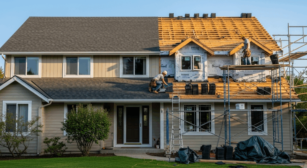 Travaux de rénovation de toiture
