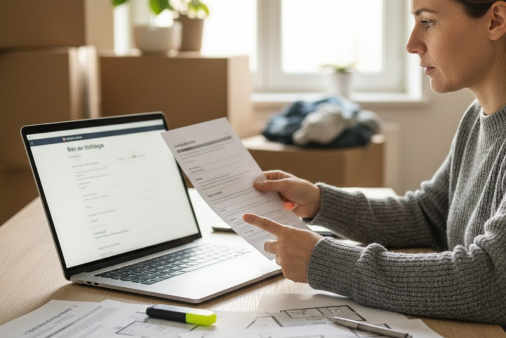 Évaluer le coût de la location du box de stockage avec un devis