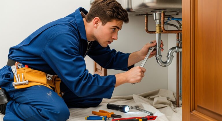 Plombier en travaux