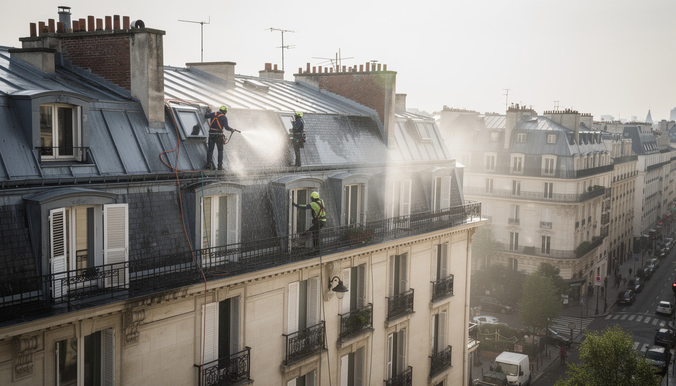service professionnel de nettoyage de toiture à paris 9e, spécialisé dans l'entretien des copropriétés de la nouvelle athènes pour préserver l'éclat et la durabilité de vos toits.