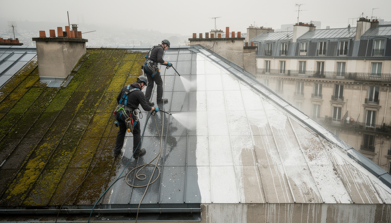 découvrez l'importance du nettoyage de toiture à gennevilliers (92) pour préserver votre maison face à la pollution. entretien essentiel pour prolonger la durée de vie de votre toit et améliorer son esthétique.