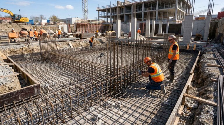 Le ferraillage fondation garantit la stabilité structurelle de tout bâtiment neuf