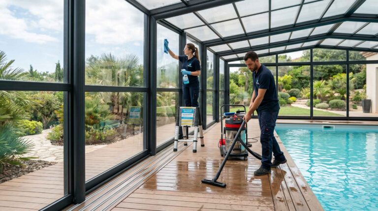 quel est le prix raisonnable pour le nettoyage d'un abri de piscine